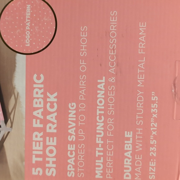 🆕 Juicy Couture 💖 5 Tier Juicy Couture Logo Shoe Rack - Picture 2 of 4